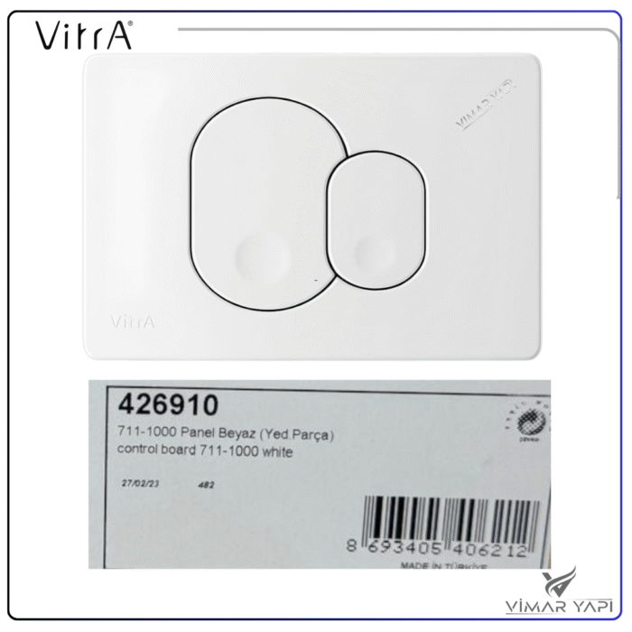 426910YP222 426910YP VitrA Kumanda Paneli 3/6 Beyaz (Ön kısım) - Görsel 7