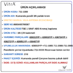 711-1080 Kumanda Paneli Parlak Krom Tam set - Görsel 7