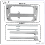 790-5085 VitrA  Tek Basmalı Mat Krom Kumanda paneli (Set) - Görsel 6
