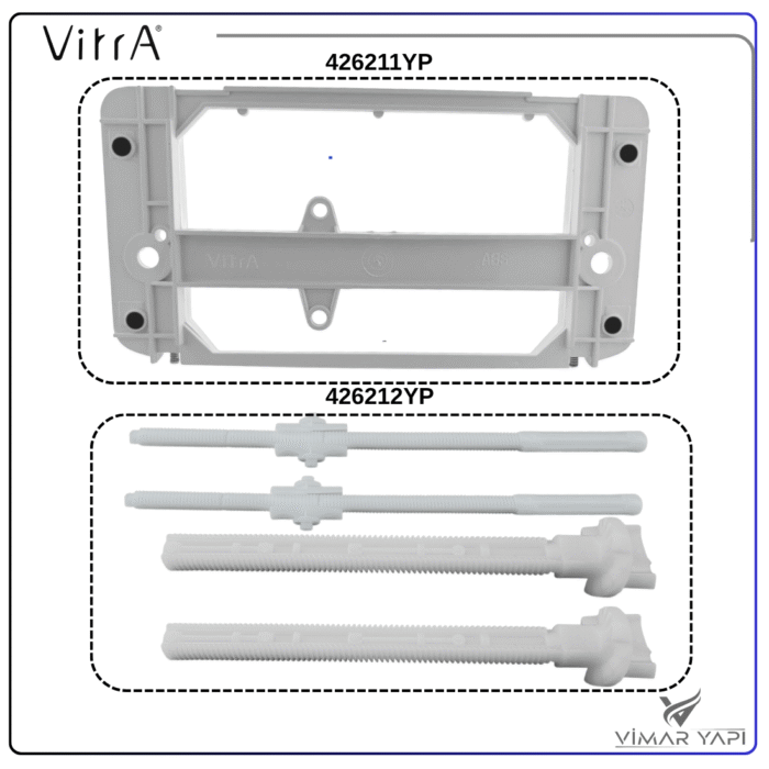 790-508522 790-5085 VitrA  Tek Basmalı Mat Krom Kumanda paneli (Set) - Görsel 6