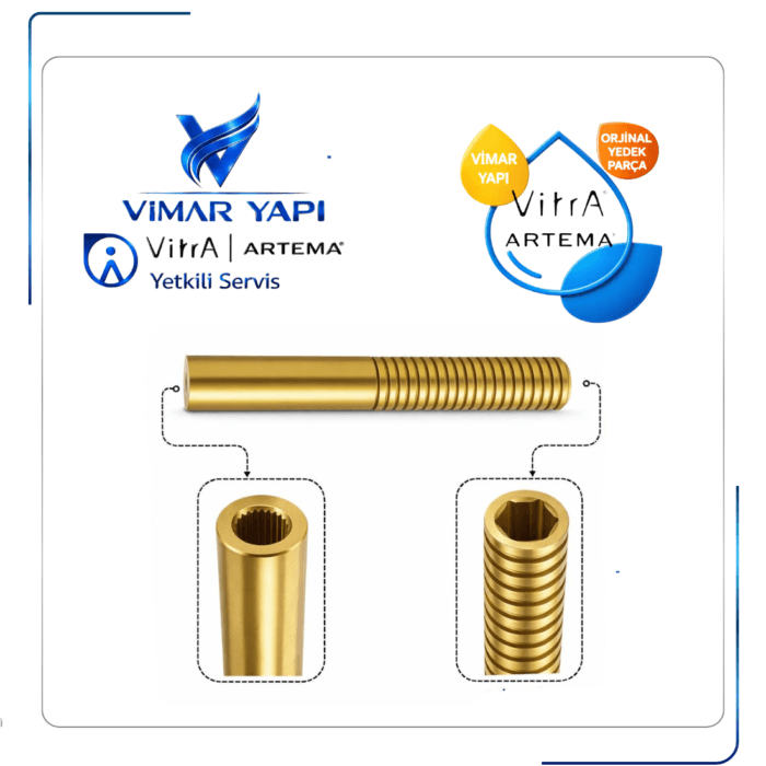 A2584040YP Ankastre Stop valf uzatma sarı İç - Görsel 3