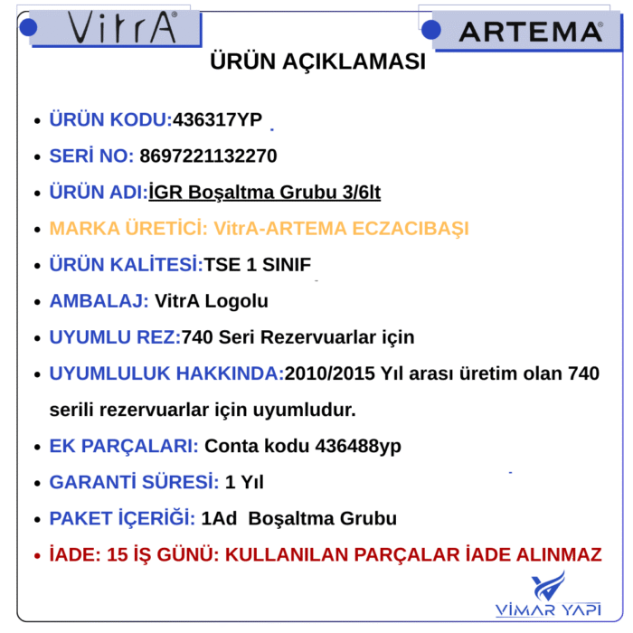 GÜNCEL TASARIM (1100 x 1100 piksel) (4) 436317YP İGR Boşaltma Grubu 3/6lt - Görsel 5