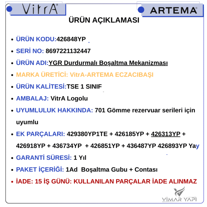 GÜNCEL TASARIM (1100 x 1100 piksel) (4) 426848YP  Durdurmalı Boşaltma Mekanizması (701) - Görsel 4