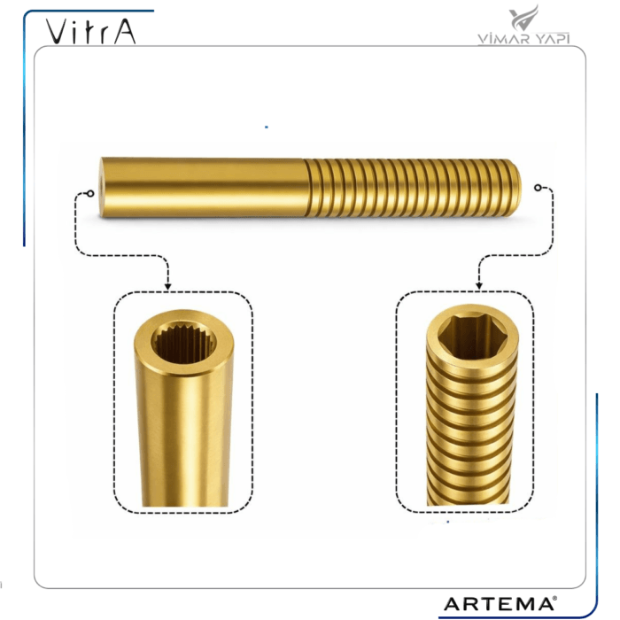 A2584040YP Ankastre Stop valf uzatma sarı İç - Görsel 4
