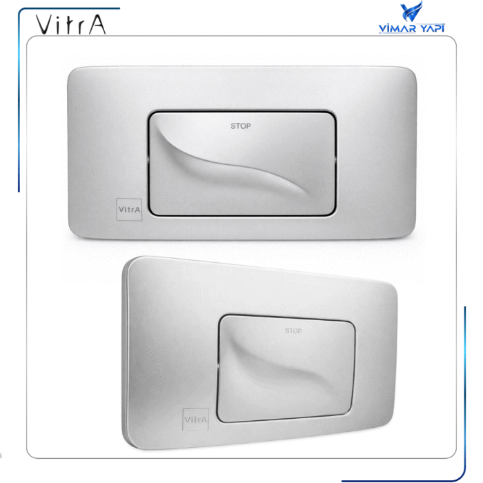 790-5085 Tek Basmalı Mat Krom Kumanda paneli (Set) - Görsel 4