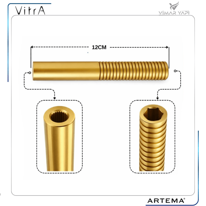 A2584040YP Ankastre Stop valf uzatma sarı İç - Görsel 2
