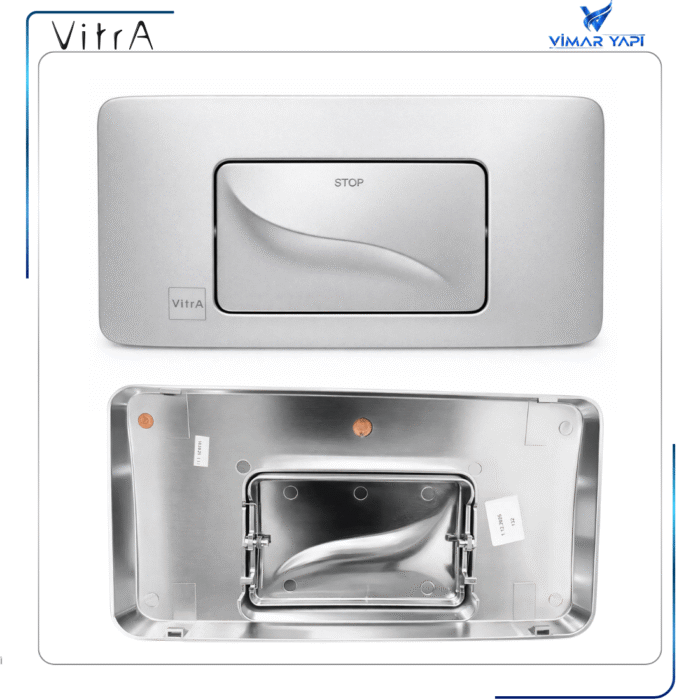 790-5085 Tek Basmalı Mat Krom Kumanda paneli (Set) - Görsel 6