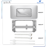 790-5085 Tek Basmalı Mat Krom Kumanda paneli (Set) - Görsel 2