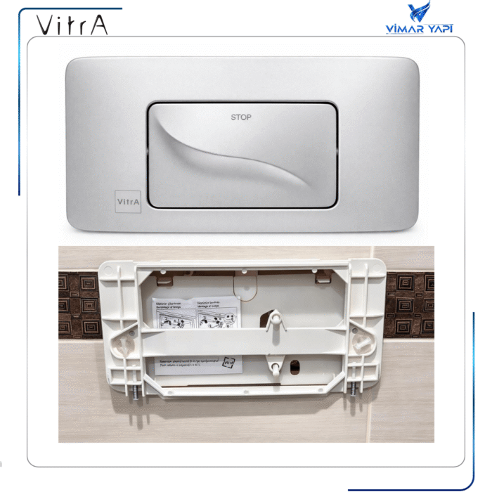 790-5085 Tek Basmalı Mat Krom Kumanda paneli (Set) - Görsel 5