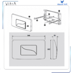 790-5085 Tek Basmalı Mat Krom Kumanda paneli (Set) - Görsel 3