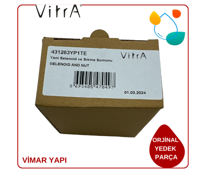 431263YP1TE VitrA Pisuvar Yeni Selenoid ve Sıkma Somunu - Görsel 2