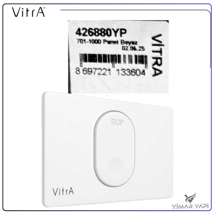 426880YP2 426880YP VitrA Kumanda Paneli Ön Kısım Parlak Beyaz - Görsel 5