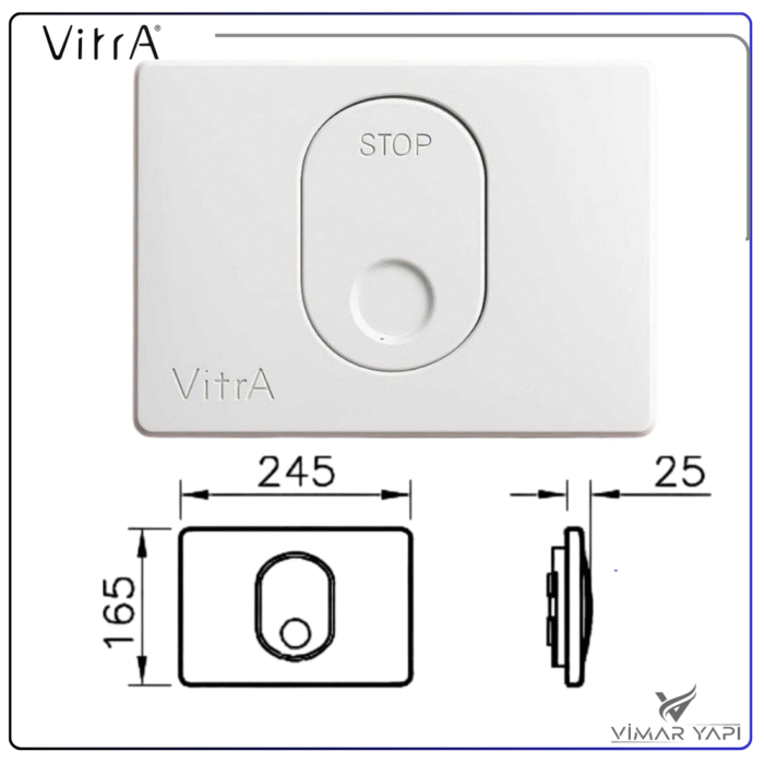 426880YP22 426880YP VitrA Kumanda Paneli Ön Kısım Parlak Beyaz - Görsel 2