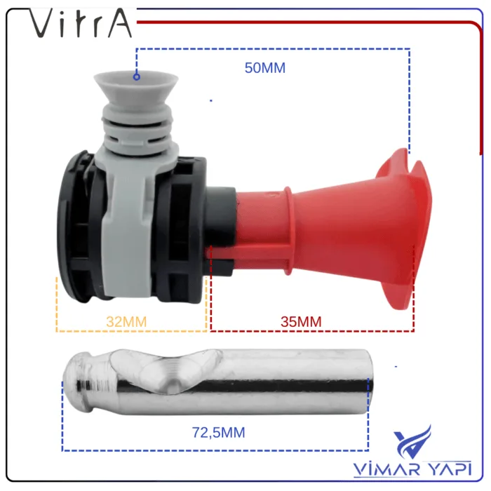 316564YP1TE VitrA Yeni Seri Asma Klozet Montaj Seti - Görsel 2