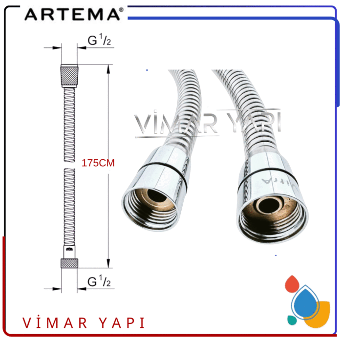 A3640401YP Duş Spiral G1/2 L=175 Cm - Görsel 7