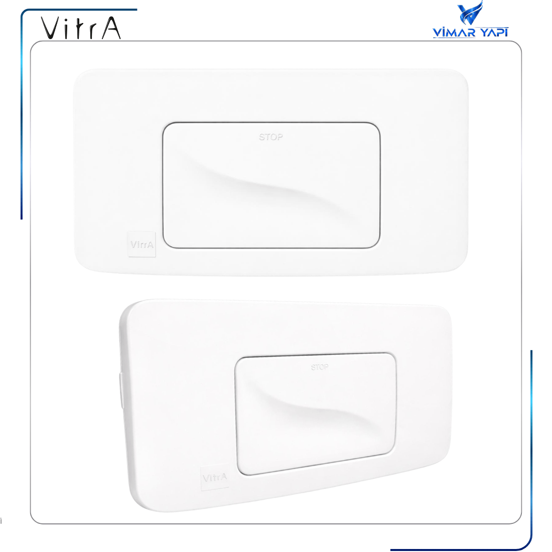 426238YP VitrA Kumanda Panel Beyaz Ön Kısım