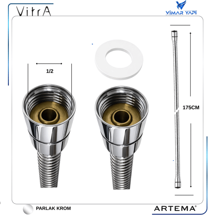 A3640401YP Duş Spiral G1/2 L=175 Cm - Görsel 3