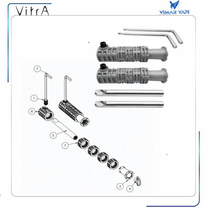 310892YP1TE Asma Klozet Kolay Montaj Seti 135mm - Görsel 6
