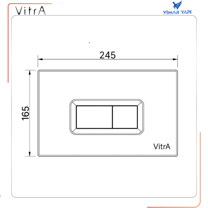 740-0680GR Kumanda Paneli Parlak Krom - Görsel 5