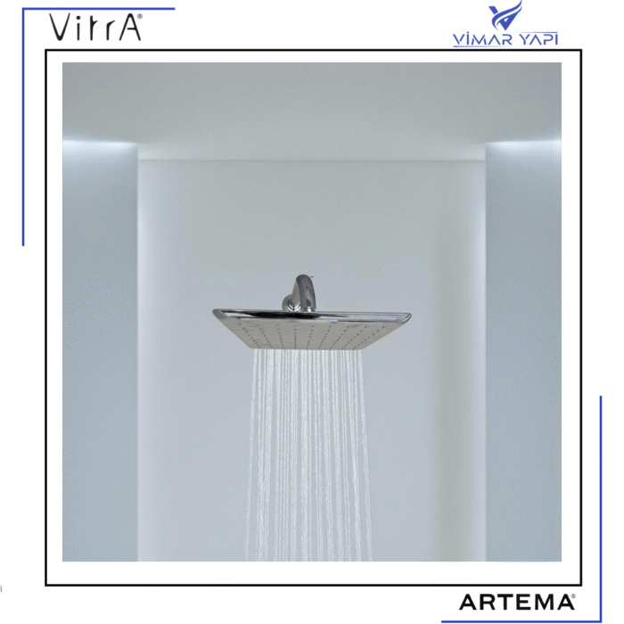 A3308001YP A45632STA Square Duş Başlığı, (28X28) - Görsel 5