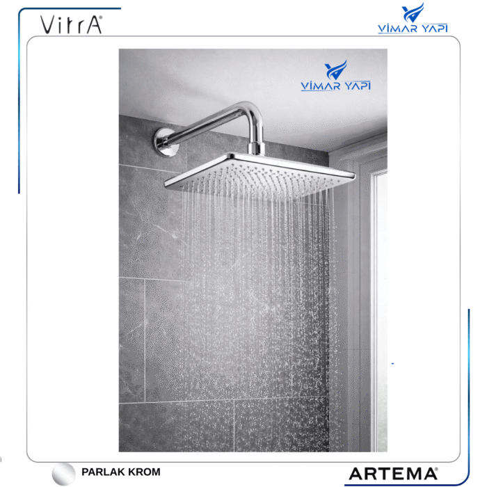 A3308001YP A45632STA Square Duş Başlığı, (28X28) - Görsel 3