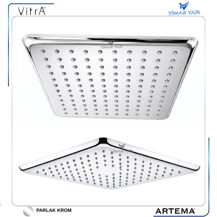 A3308001YP A45632STA Square Duş Başlığı, (28X28) - Görsel 6