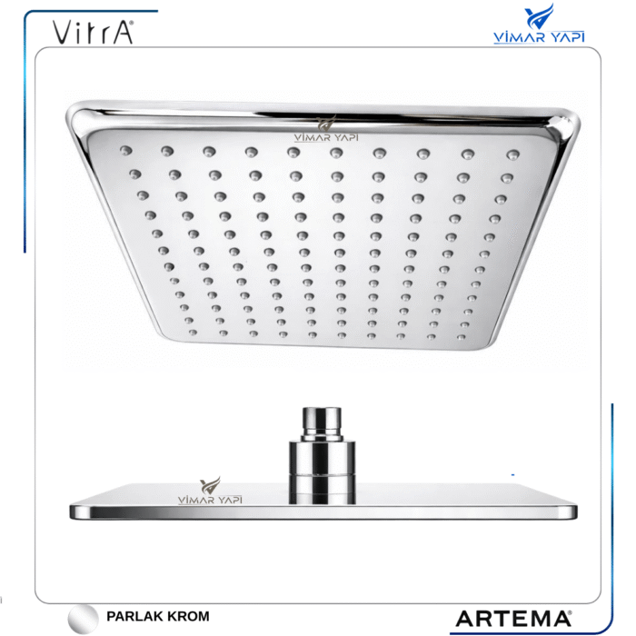 A3308001YP A45632STA Square Duş Başlığı, (28X28) - Görsel 7