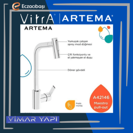 A42146 Maestro Pull Out Eviye Bataryası Krom