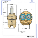 A25131YP Ayakli Kartuş Ø35 Punto - Görsel 2