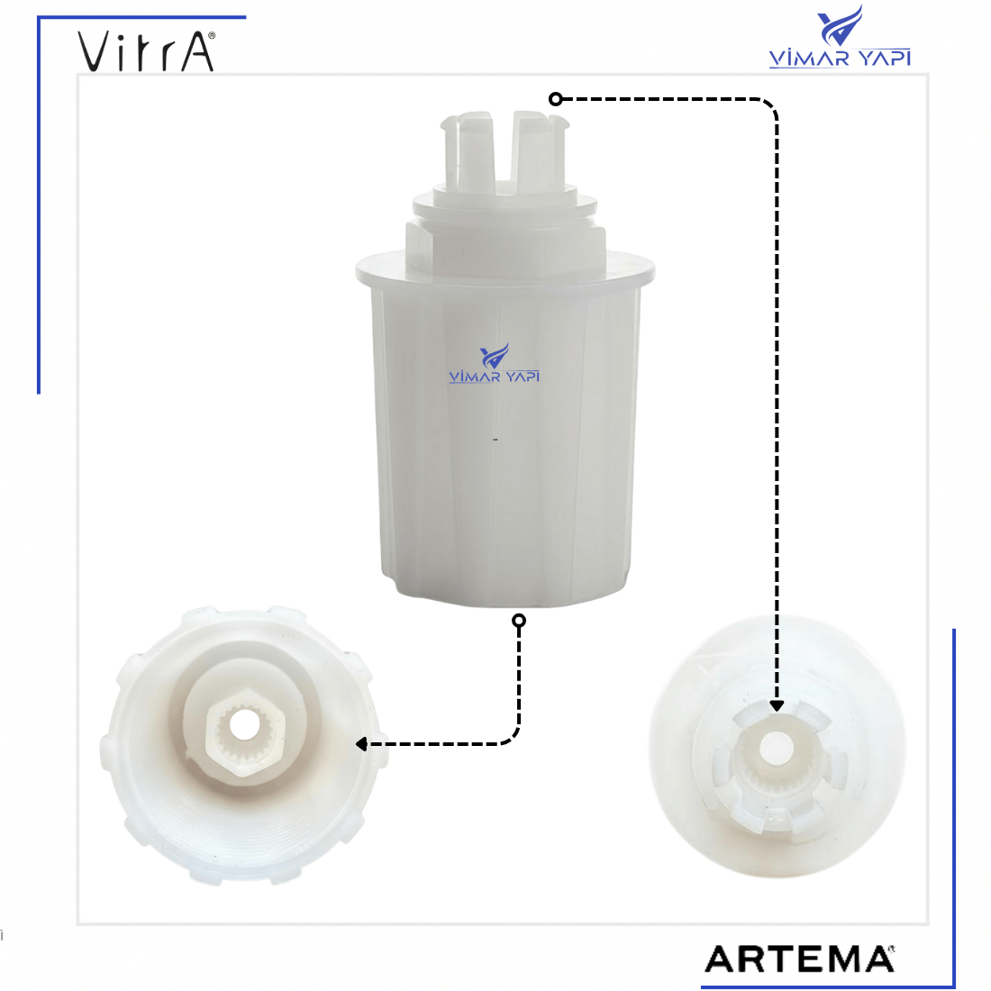 A33420YP  Ankastre Taharet Stop Valf Adaptörü