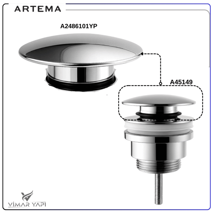 A2486101YP Basmalı Yuvarlak Süzgeç (A45149 Uyumlu) - Görsel 2