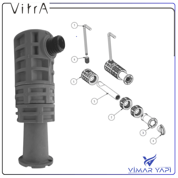 310891YP1TE VitrA Asma Klozet Kolay Montaj Seti 105mm - Görsel 5