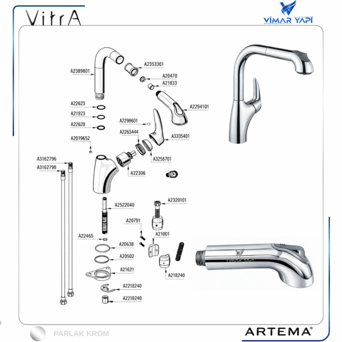 A2294101YP  El Duş Başlığı Roxy - Görsel 3