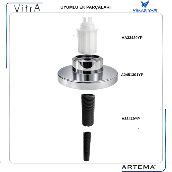 A33420YP  Ankastre Taharet Stop Valf Adaptörü - Görsel 4