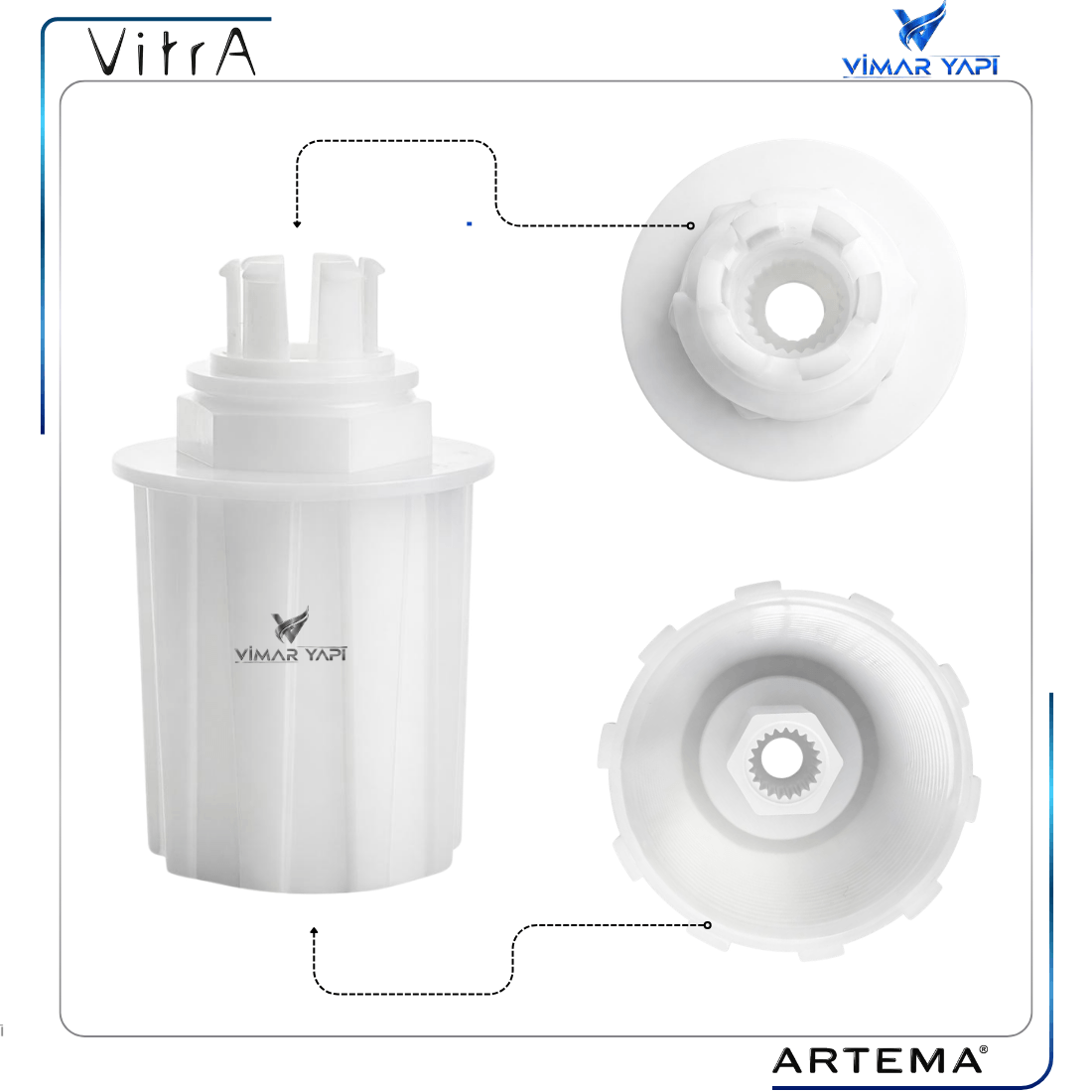 A33420YP  Ankastre Taharet Stop Valf Adaptörü
