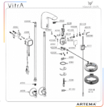 A2717601YP Fotoselli lavabo Bat Alt Tabla - Görsel 2