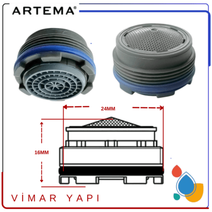 A24809YP Yerine-A25218YP Perlatör M24x1-C Cache SLC