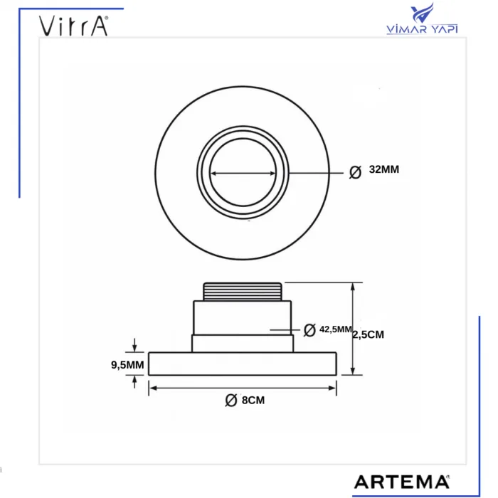 A2451301YP Ankastre Taharet Vana Rozet - Görsel 2