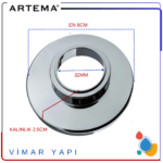 A2451301YP  Artema Rozet Ankastre Stop Valf - Görsel 6