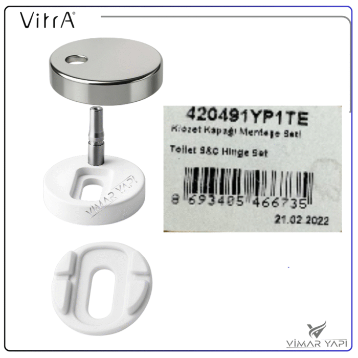 420491YP1TE222 420491YP1TE VitrA Klozet Kapağı Menteşe seti - Görsel 5
