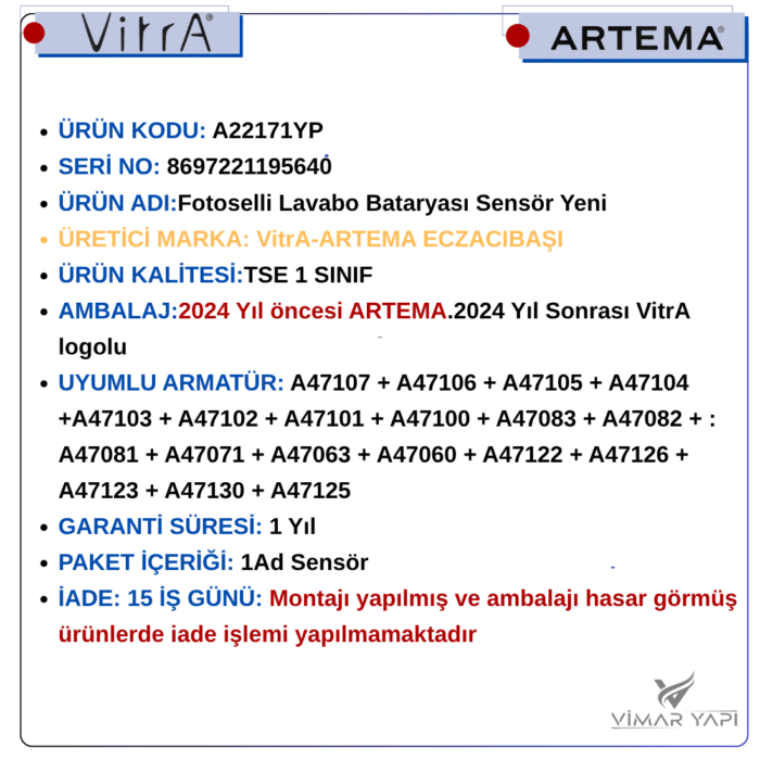 GÜNCEL TASARIM (1100 x 1100 piksel) (17) A22171YP Fotoselli Lavabo Bataryası Sensör Yeni - Görsel 7