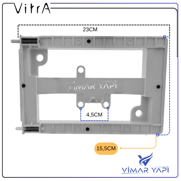 GÜNCEL TASARIM (1100 x 1100 piksel) (2) 426918YP VitrA- Df Plastik Çerçeve Seti(711 Panel Uyumlu - Görsel 2