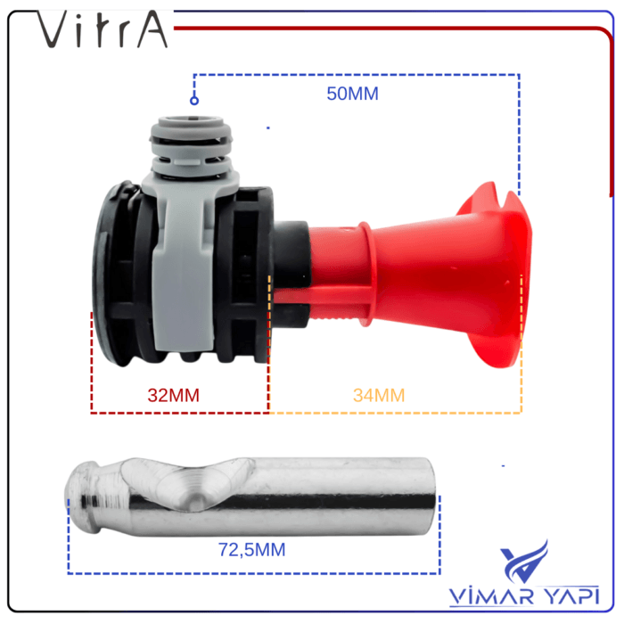 316565YP1TE VitrA-Fischer Montaj Seti Y.Alttan 178mm Y.P. - Görsel 2