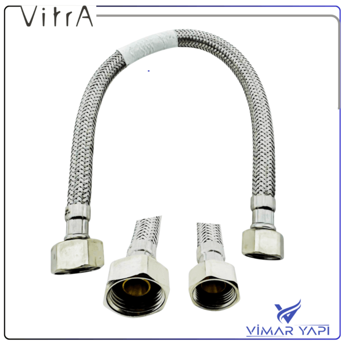 GÜNCEL TASARIM (1100 x 1100 piksel) (2) 426187YP VitrA- 1/2"x3/8" Çelik Örgülü Flex hortum 40cm - Görsel 2