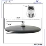 A3728792YP Siyah Duş Başlığı - Solex 26X26 - Görsel 2