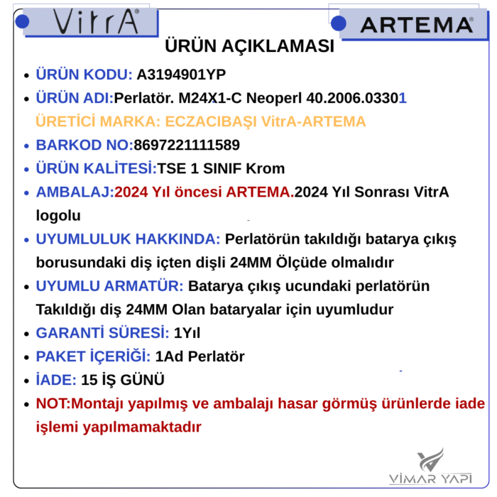 GÜNCEL TASARIM (1100 x 1100 piksel) (3) A3194901YP  Perlatör. M24X1-C Neoperl 40.2006.03301 - Görsel 8