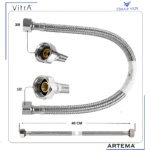 426187YP VitrA- 1/2"x3/8" Çelik Örgülü Flex hortum 40cm - Görsel 5