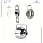 311463YP1TE VitrA-TaharetUcu FıskiyeAyarlı Krom (TK17°) - Görsel 5