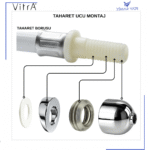 311463YP1TE VitrA-TaharetUcu FıskiyeAyarlı Krom (TK17°) - Görsel 4