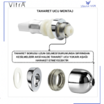 311467YP1TE Taharet Ucu Fıskiye Ayarlı Pls.Beyaz(TK8°) - Görsel 5